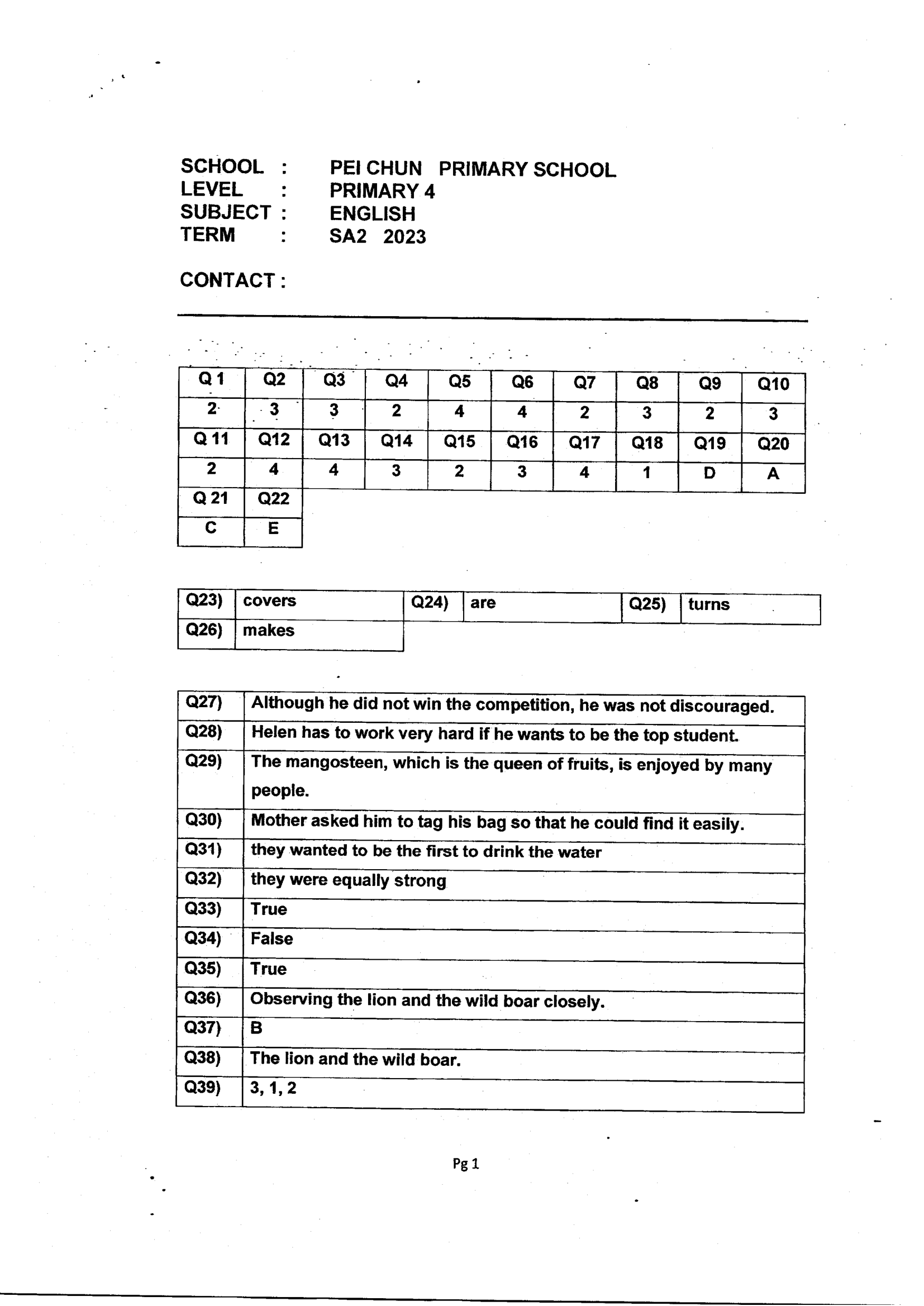 Answer Page 21