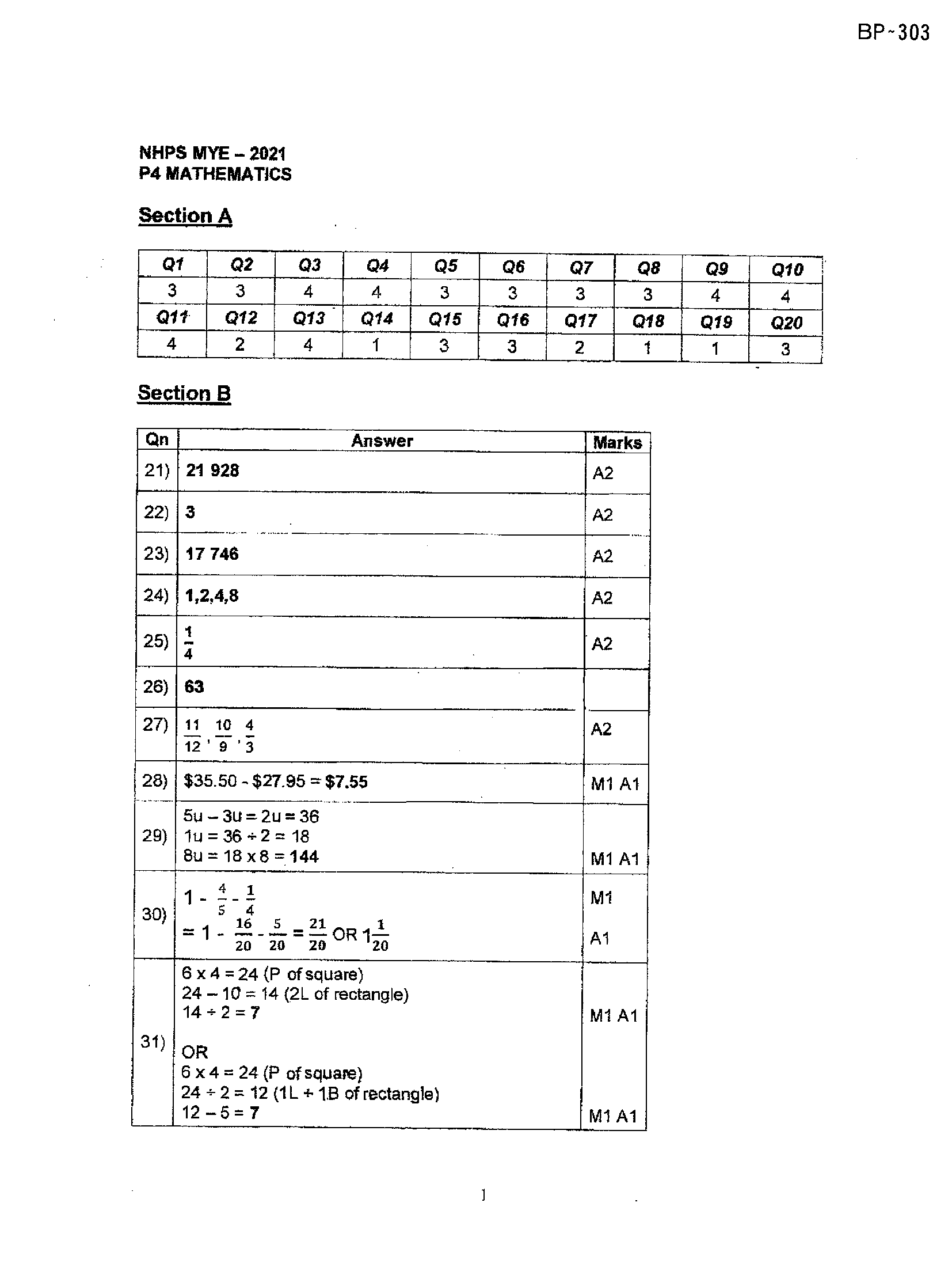 Answer Page 19