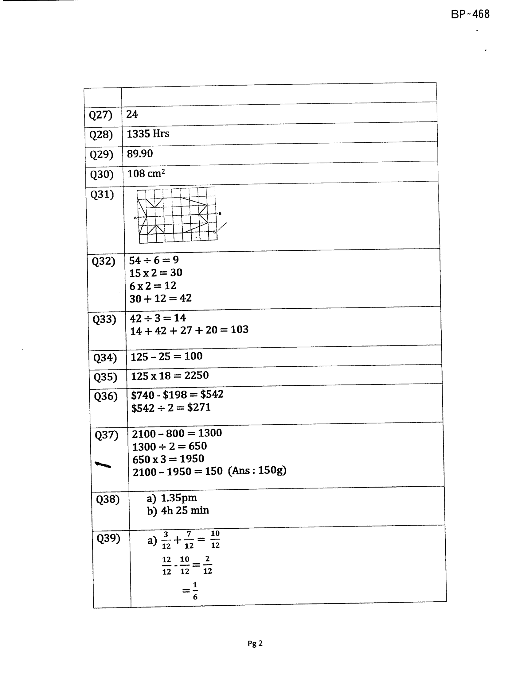 Answer Page 30