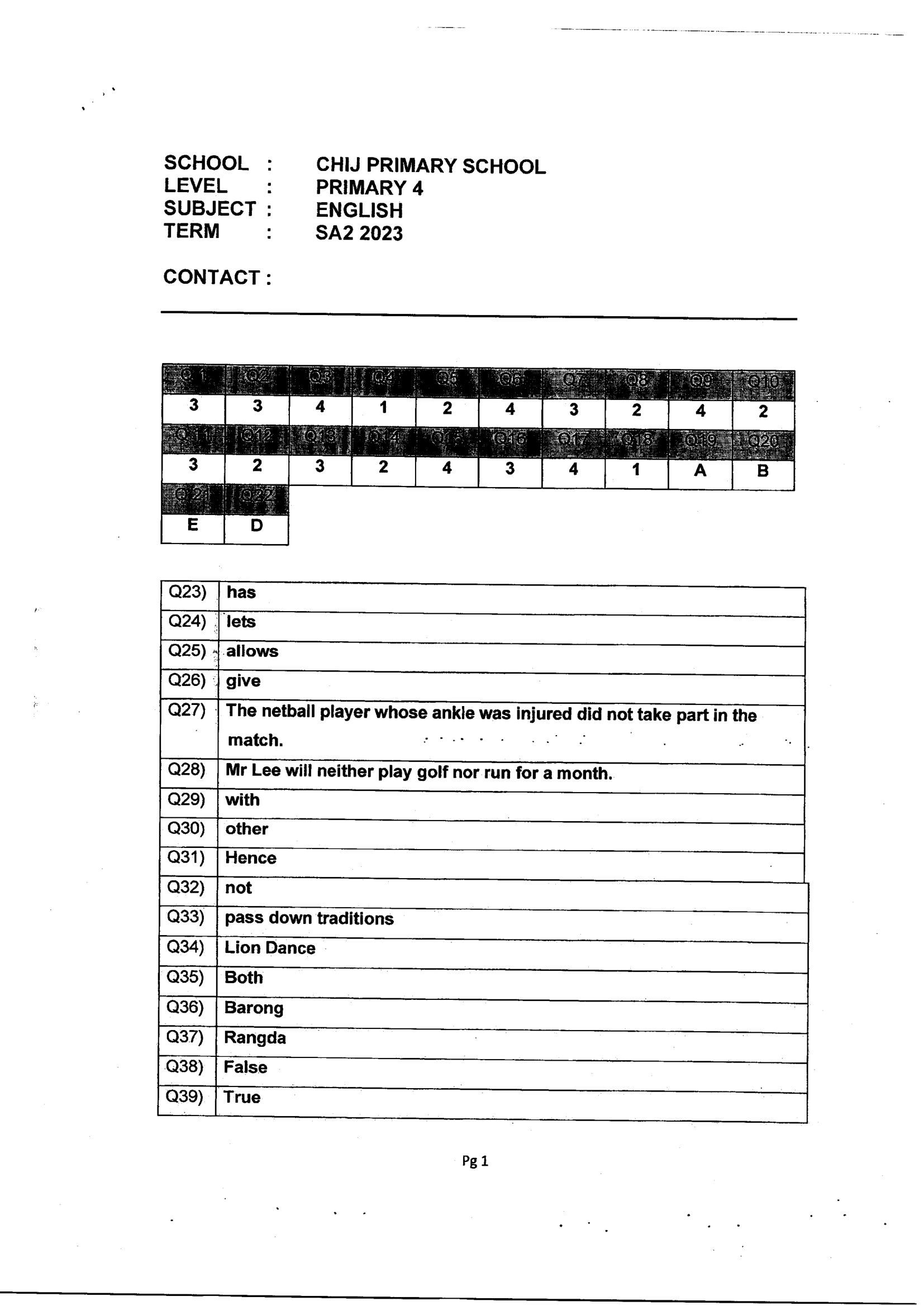 Answer Page 25