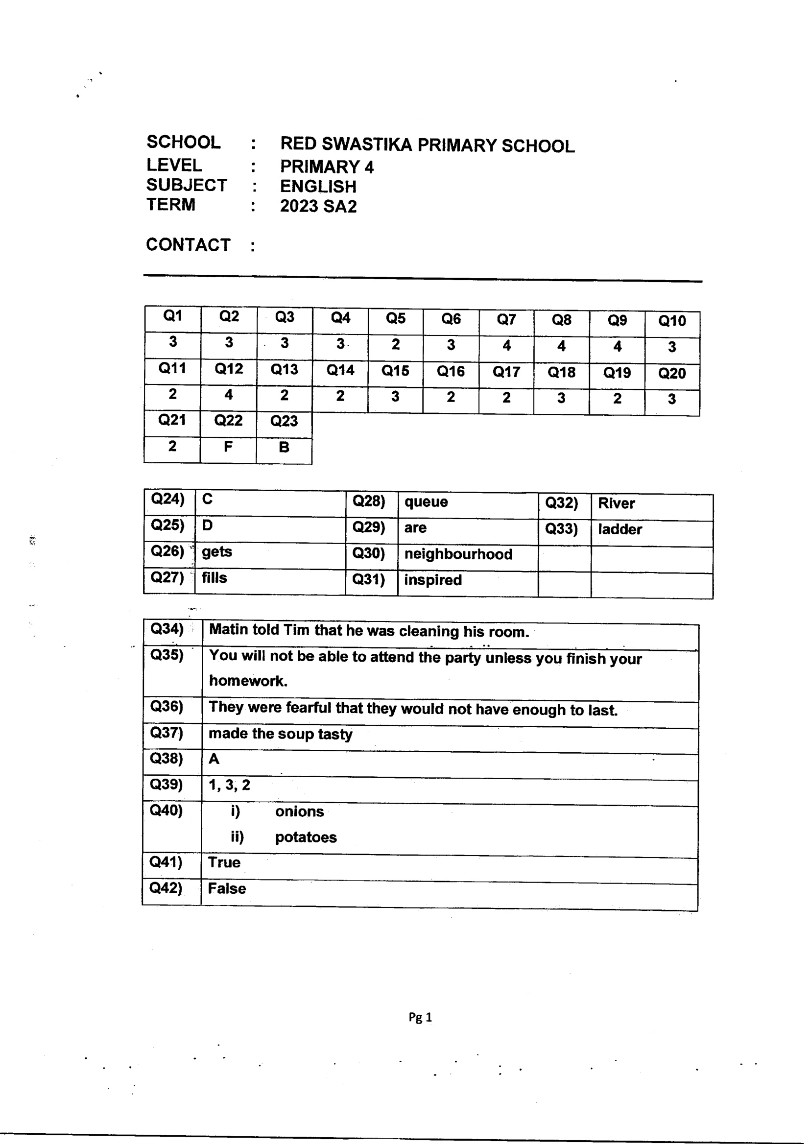 Answer Page 17