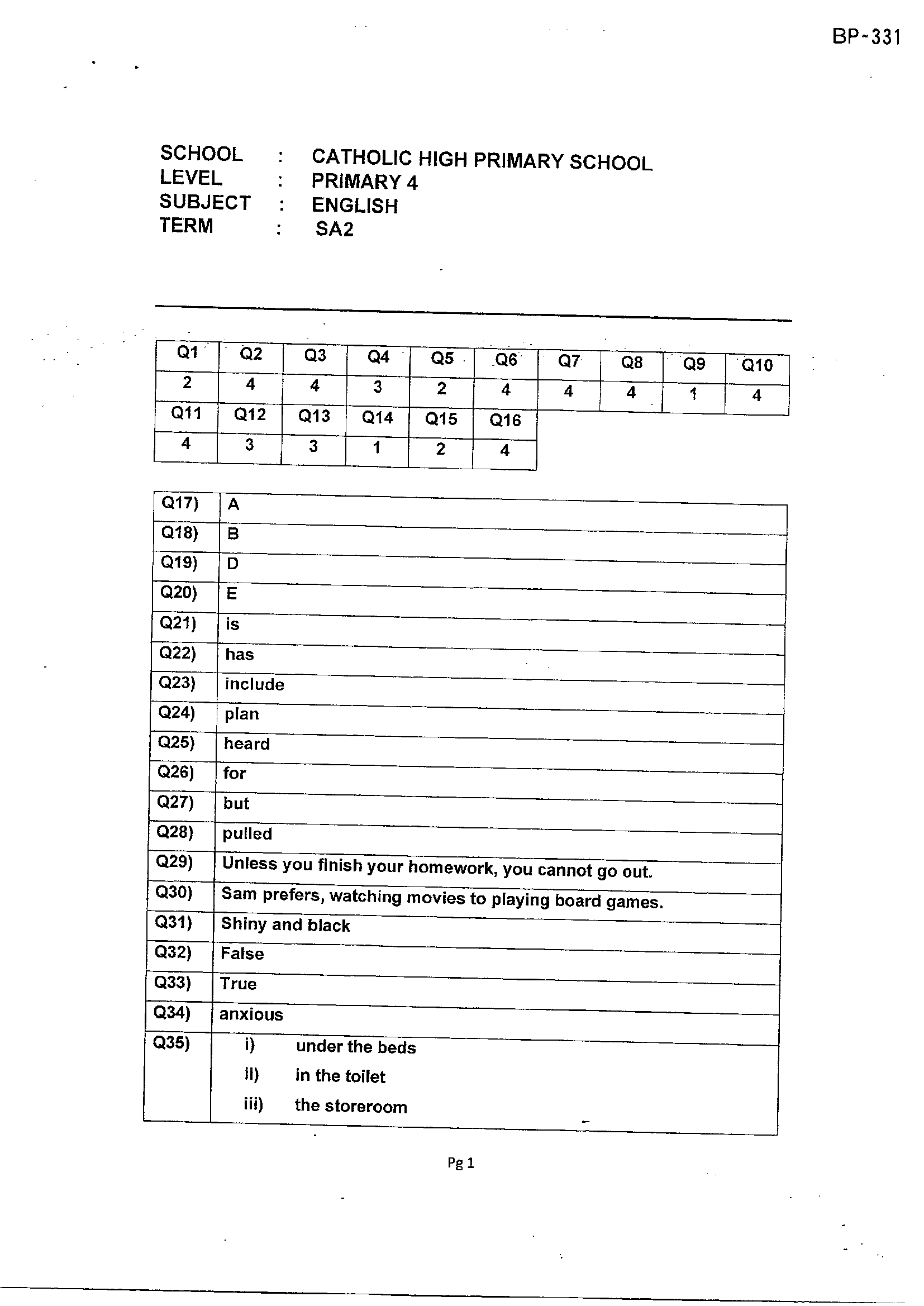 Answer Page 13