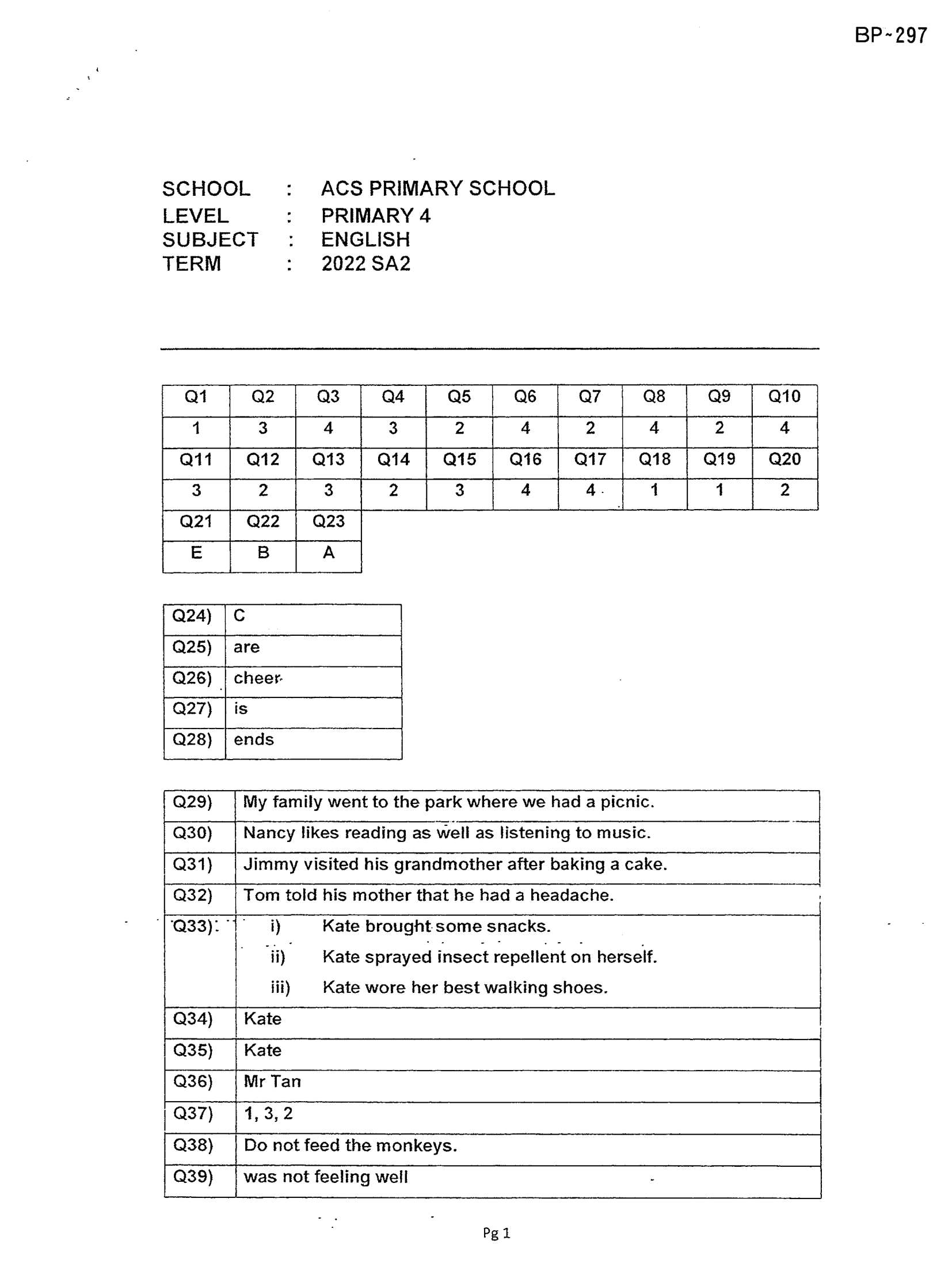 Answer Page 23