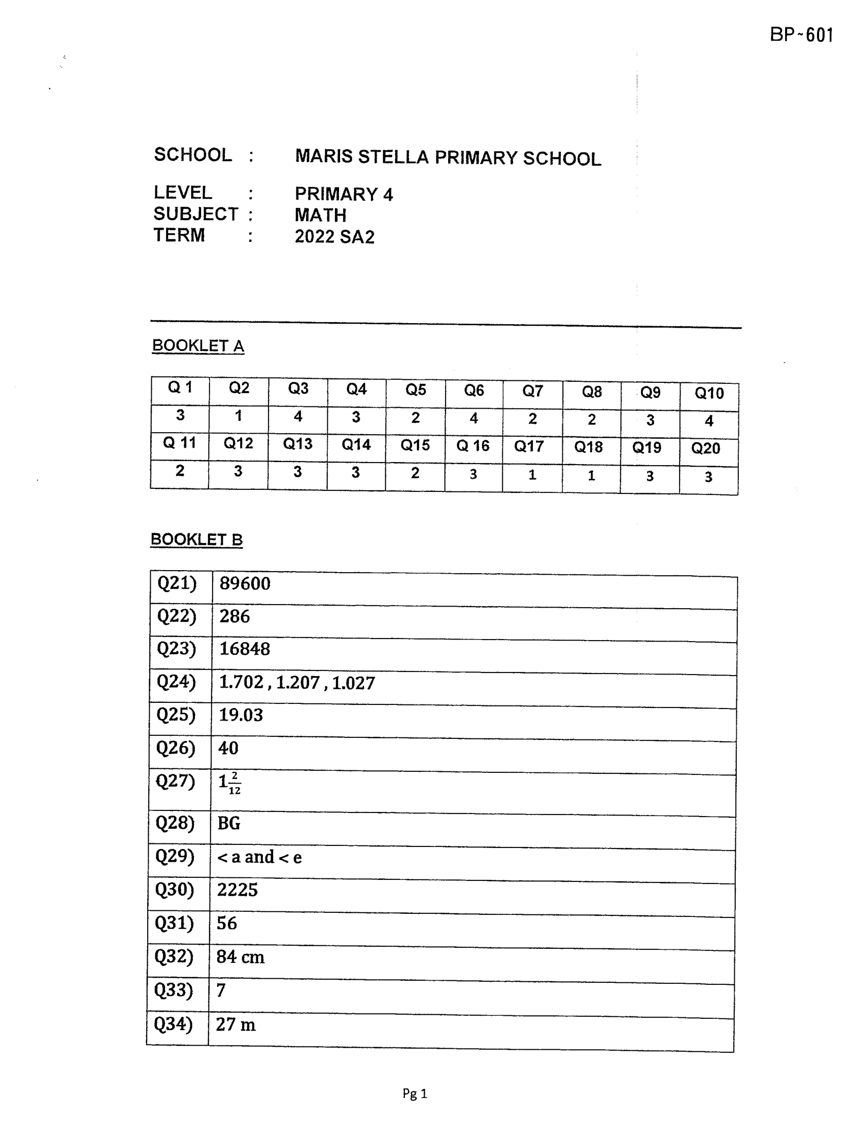 Answer Page 27