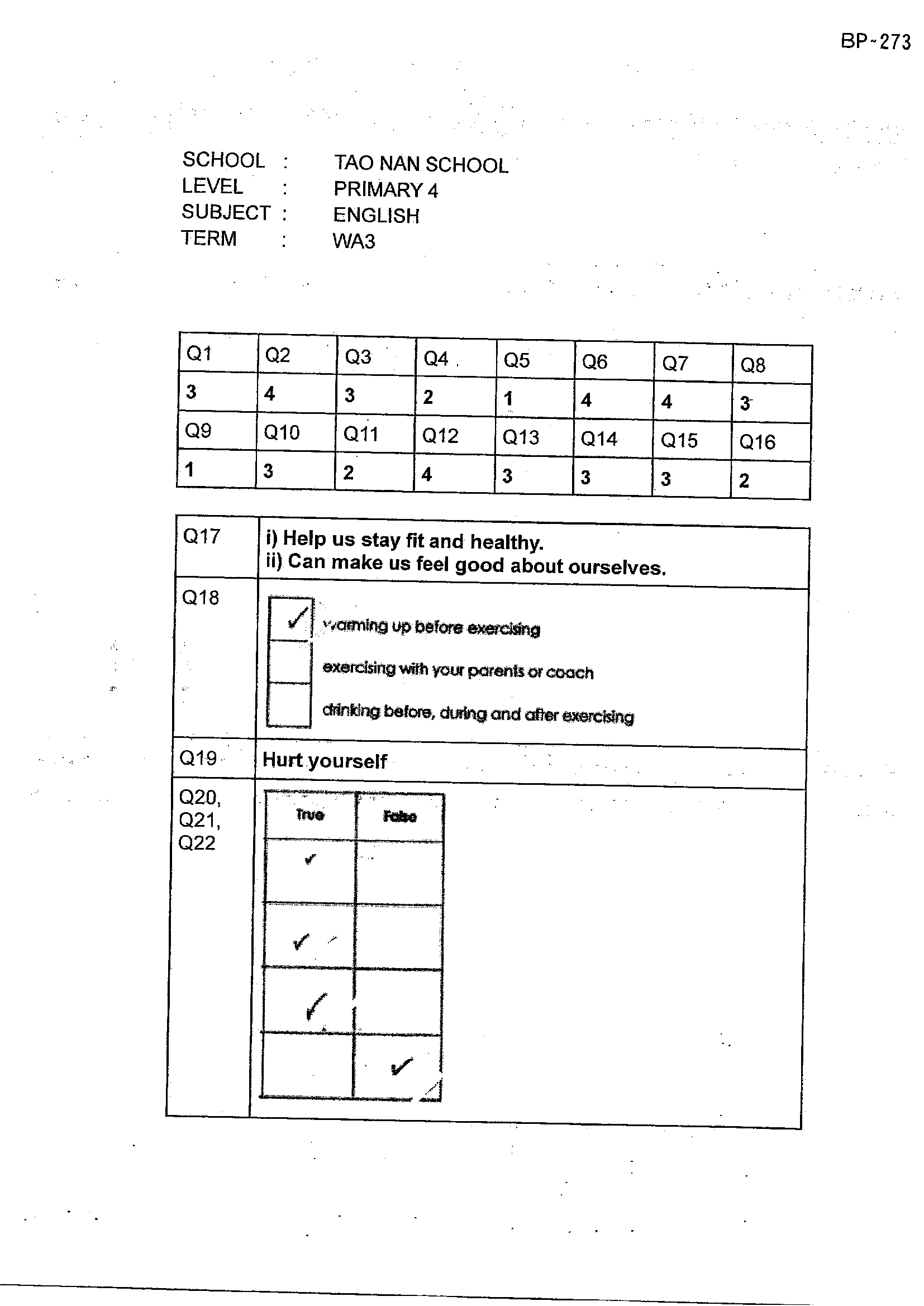 Answer Page 17