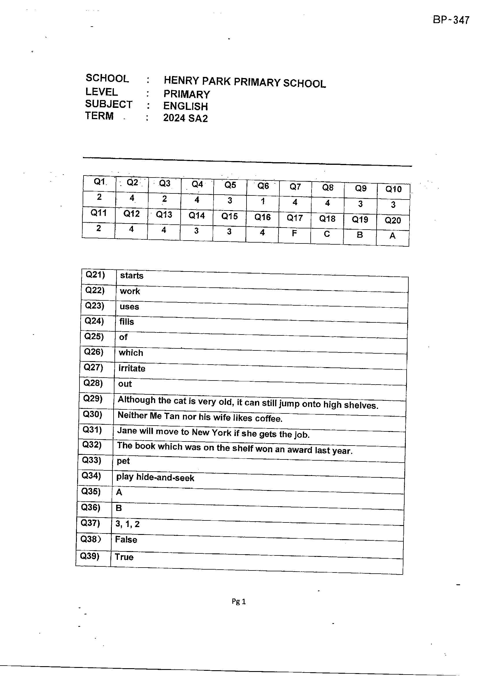 Answer Page 15