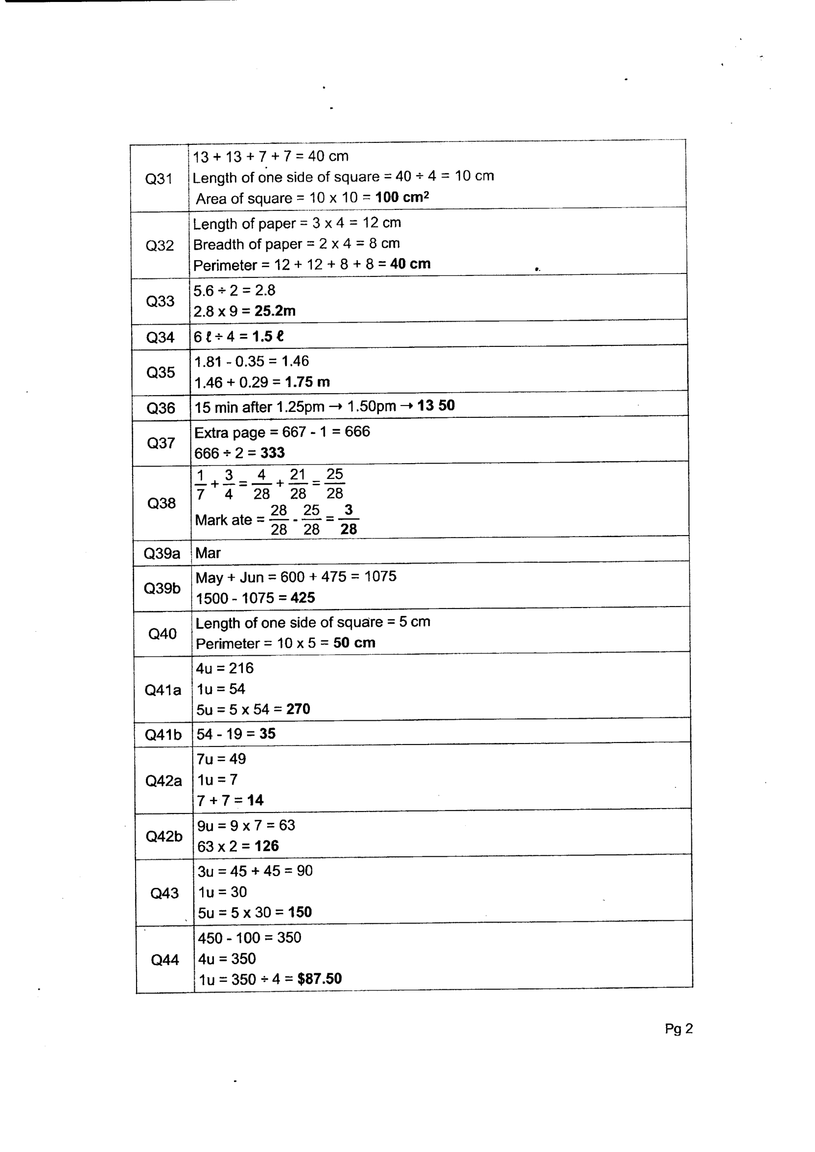 Answer Page 30