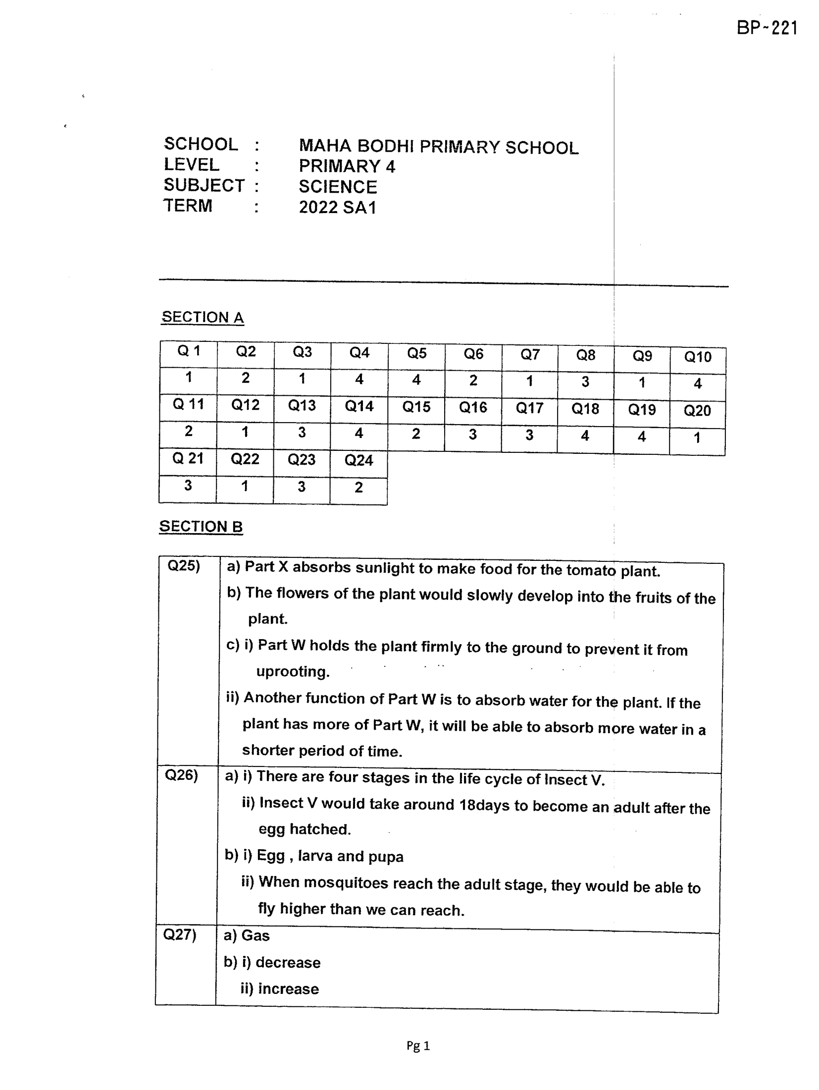 Answer Page 29