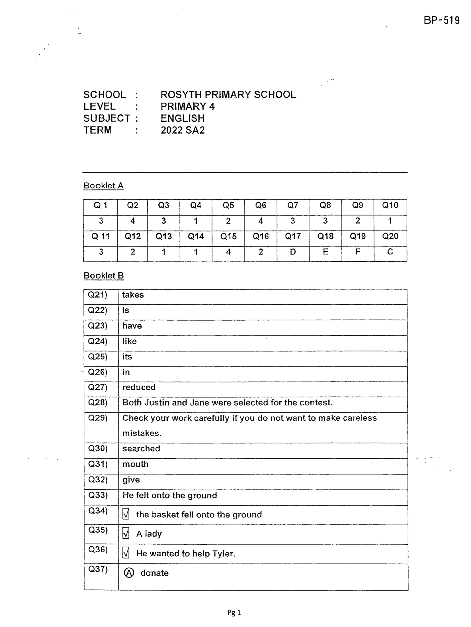 Answer Page 17