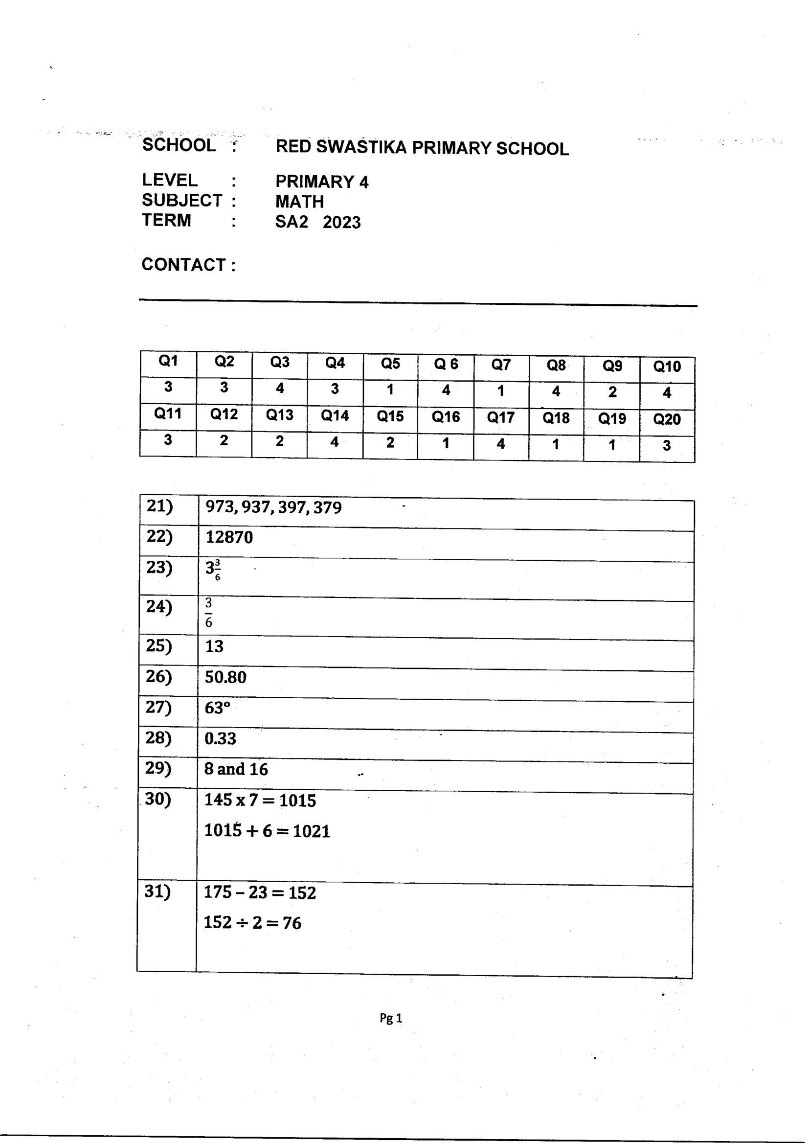 Answer Page 27