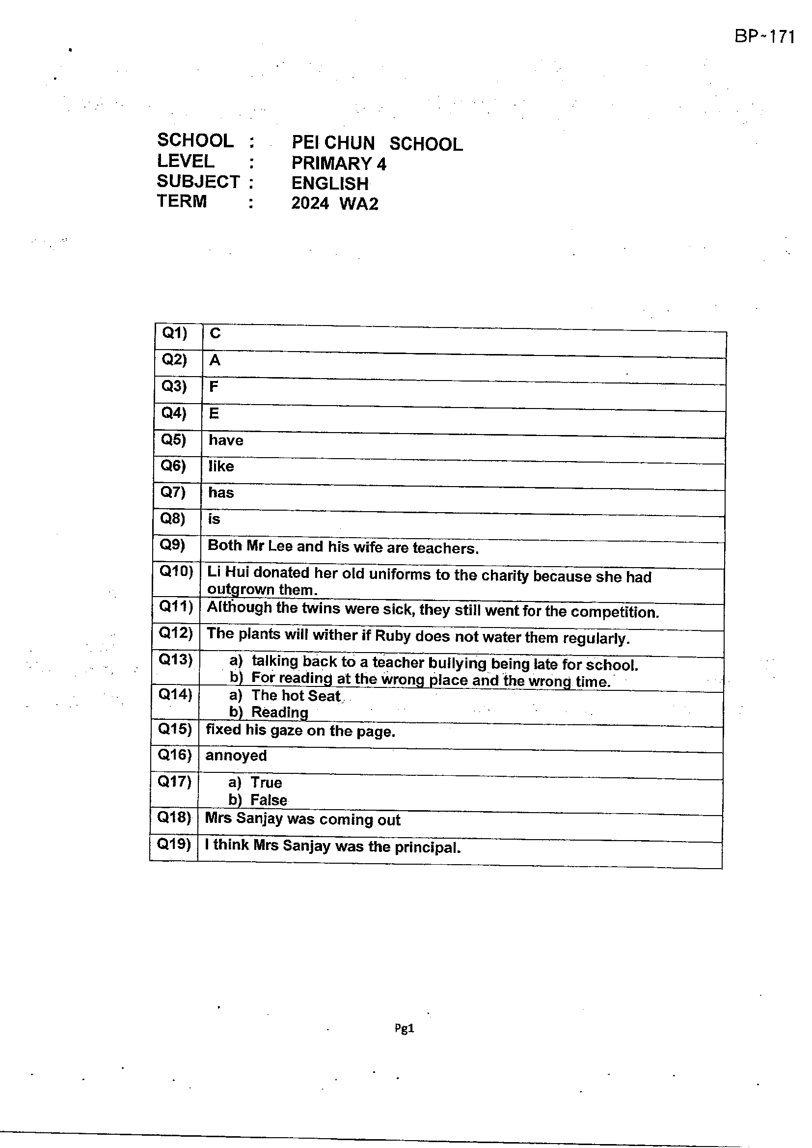 Answer Page 7