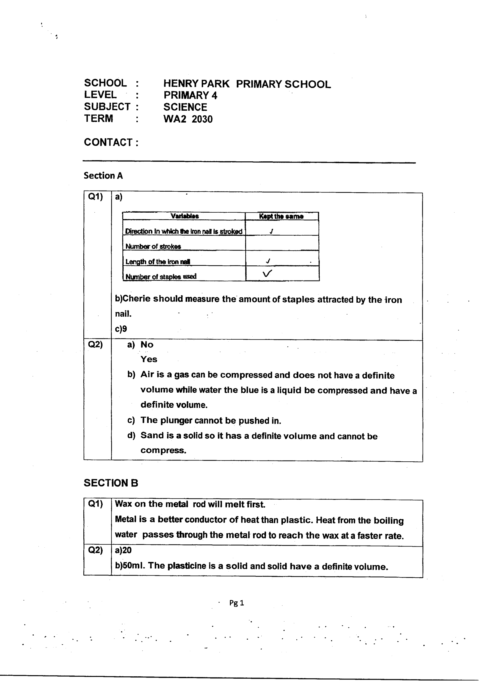 Answer Page 9