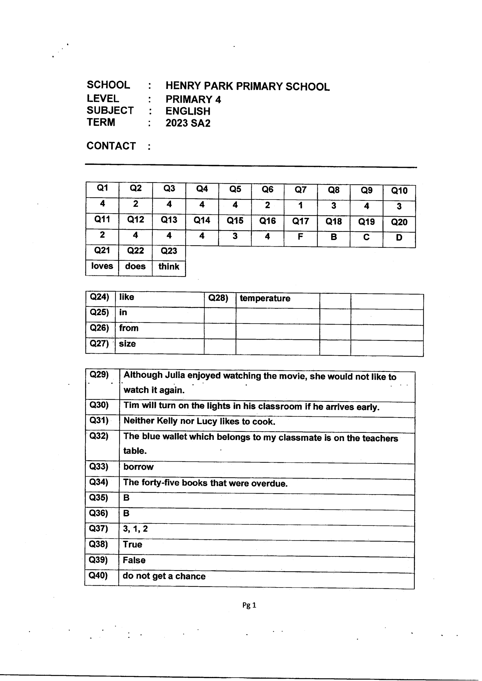 Answer Page 15