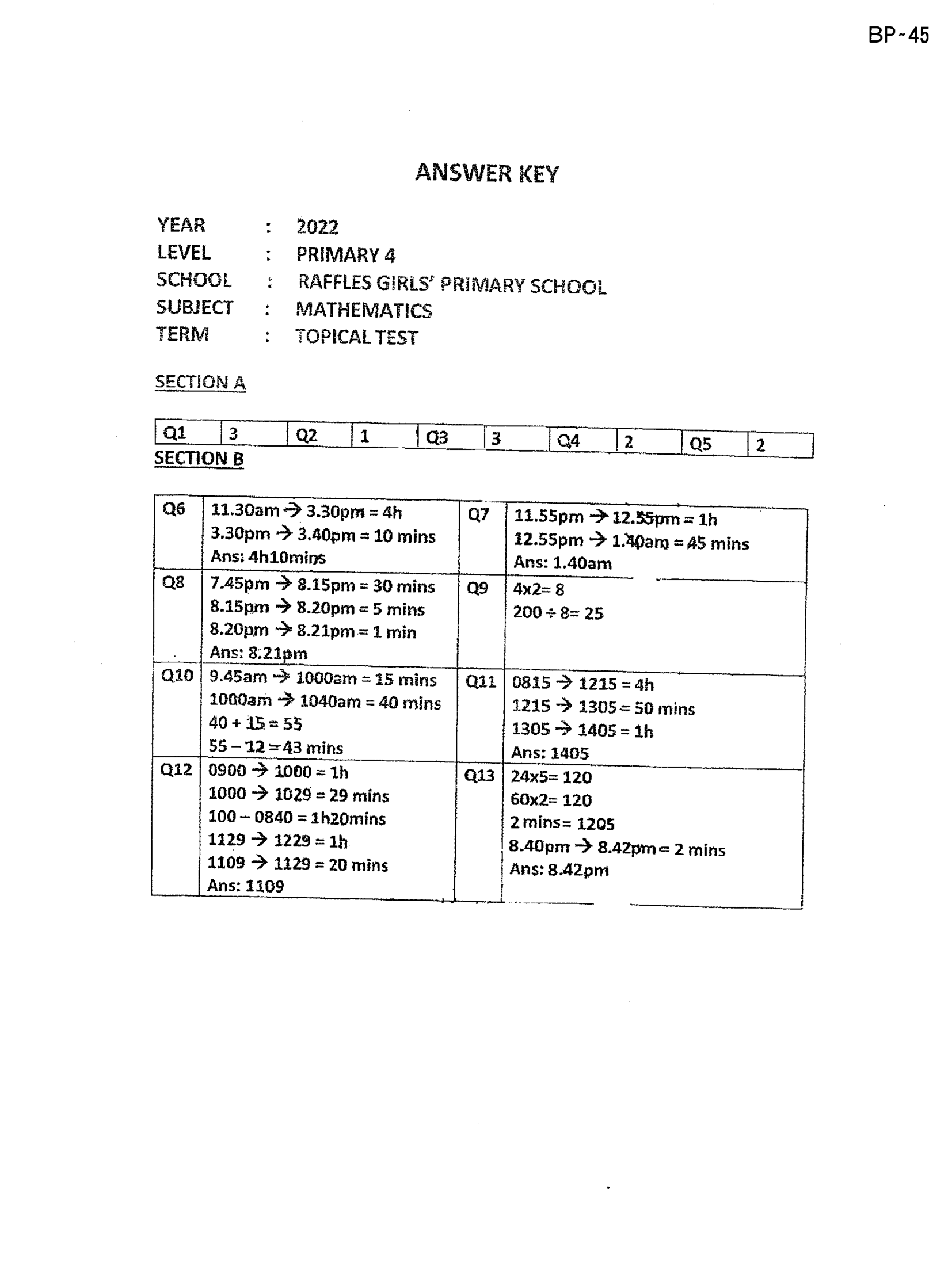 Answer Page 9